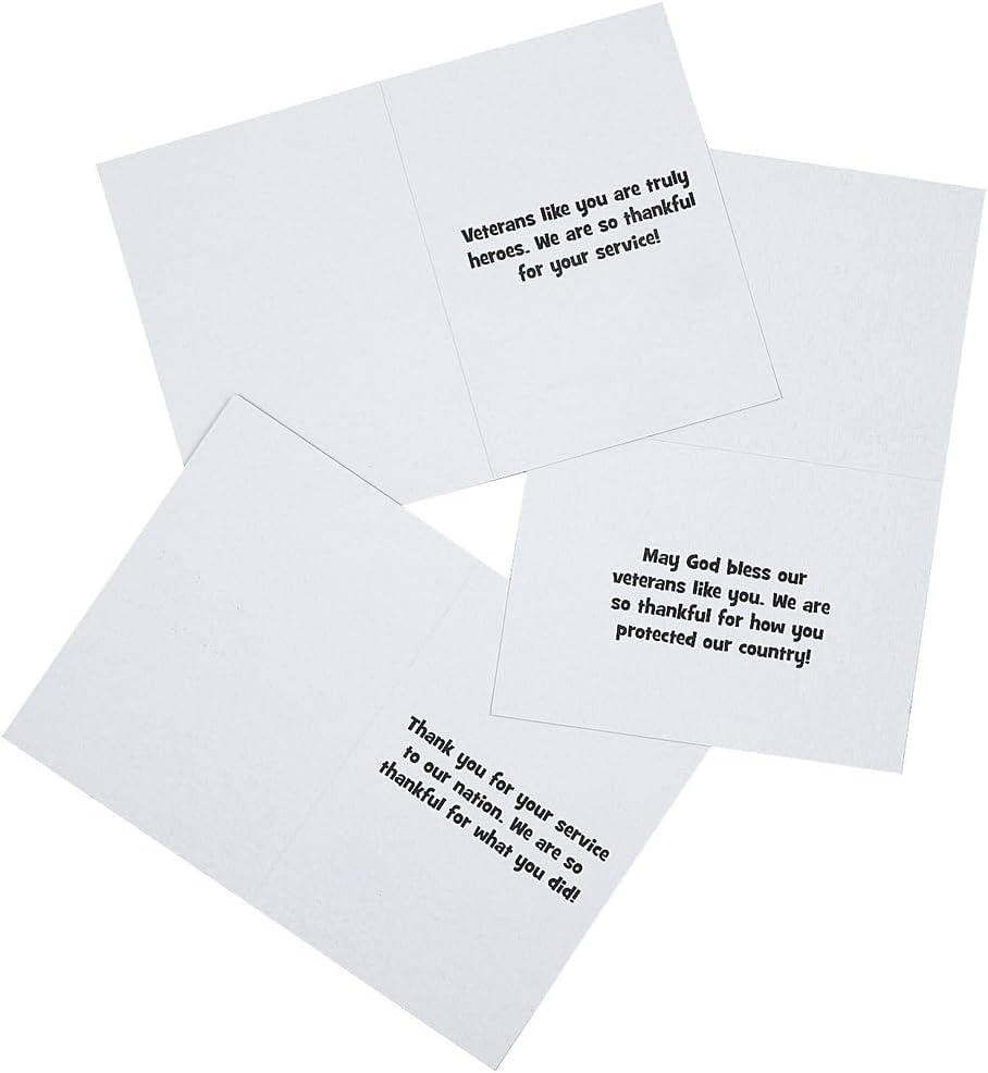 imageColor Your Own White Veterans Day Cards 5quot x 7quot 12 Pcs  Assorted Designs Ideal for Craft Projects ampamp Patriotic Celebrations