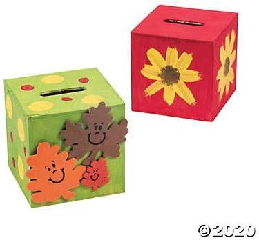 imageDIY Unfinished Wood Block Bank  Makes 12  Crafts for Kids and Fun Home Activities