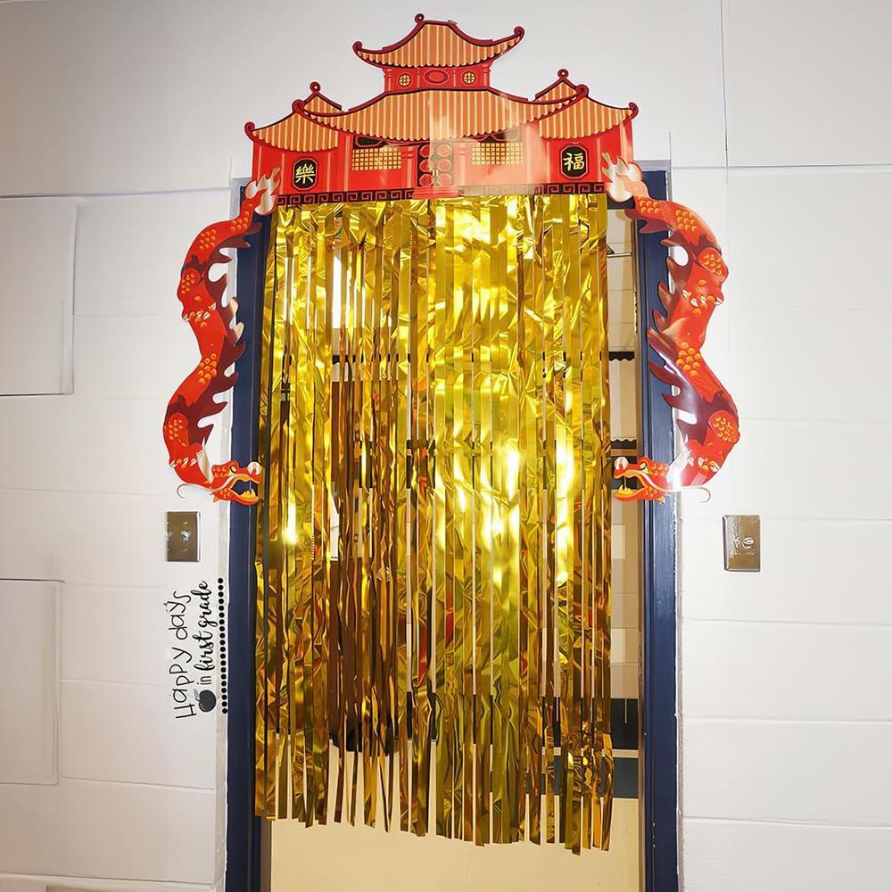 imageFun Express Dragon Doorway Curtain for Chinese New Year 2024  Party Decor  Door Decor  Door Borders ampamp Curtains  Chinese New Year  1 Piece