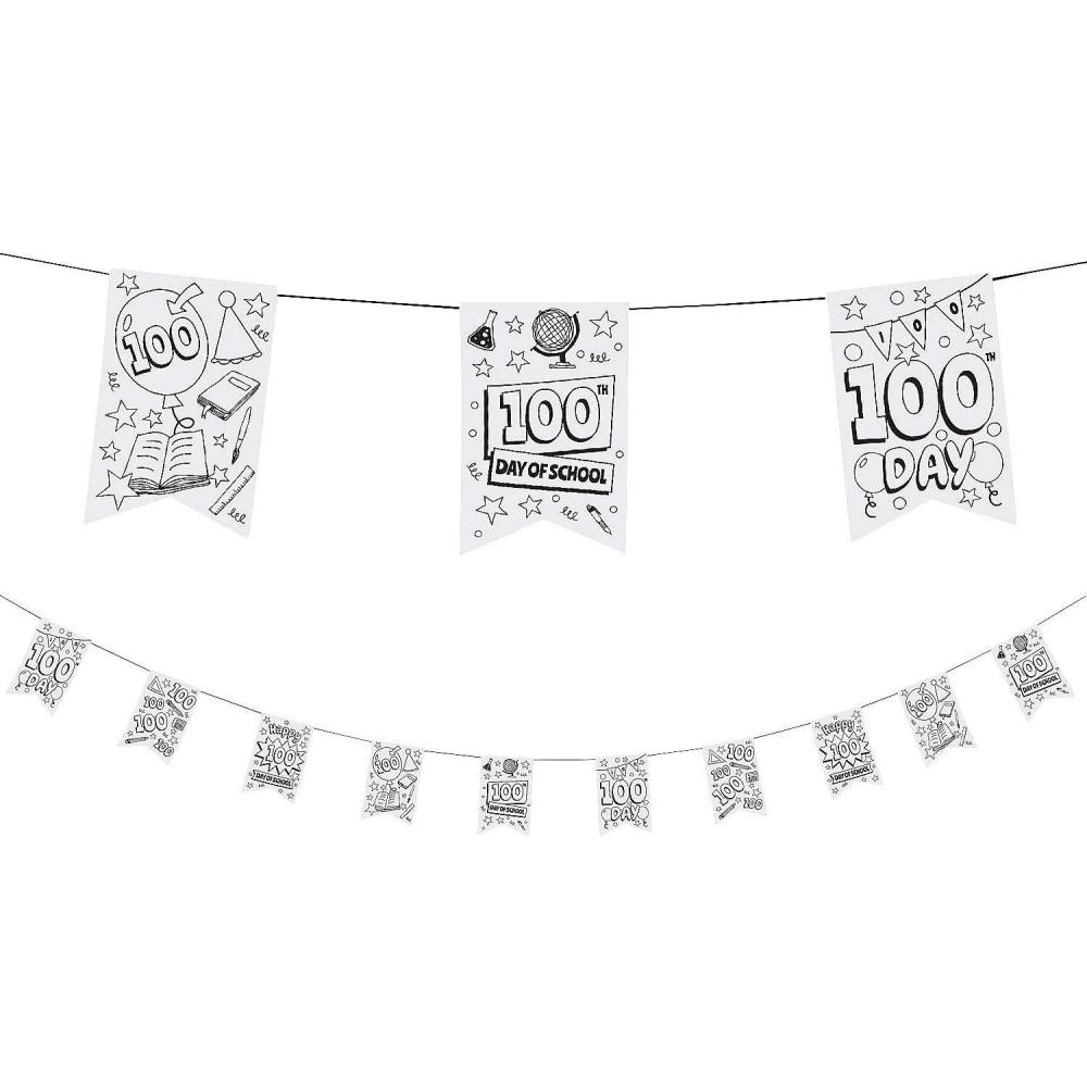 imageCYO 100TH DAY PENNANTS  Craft Kits  30 Pieces