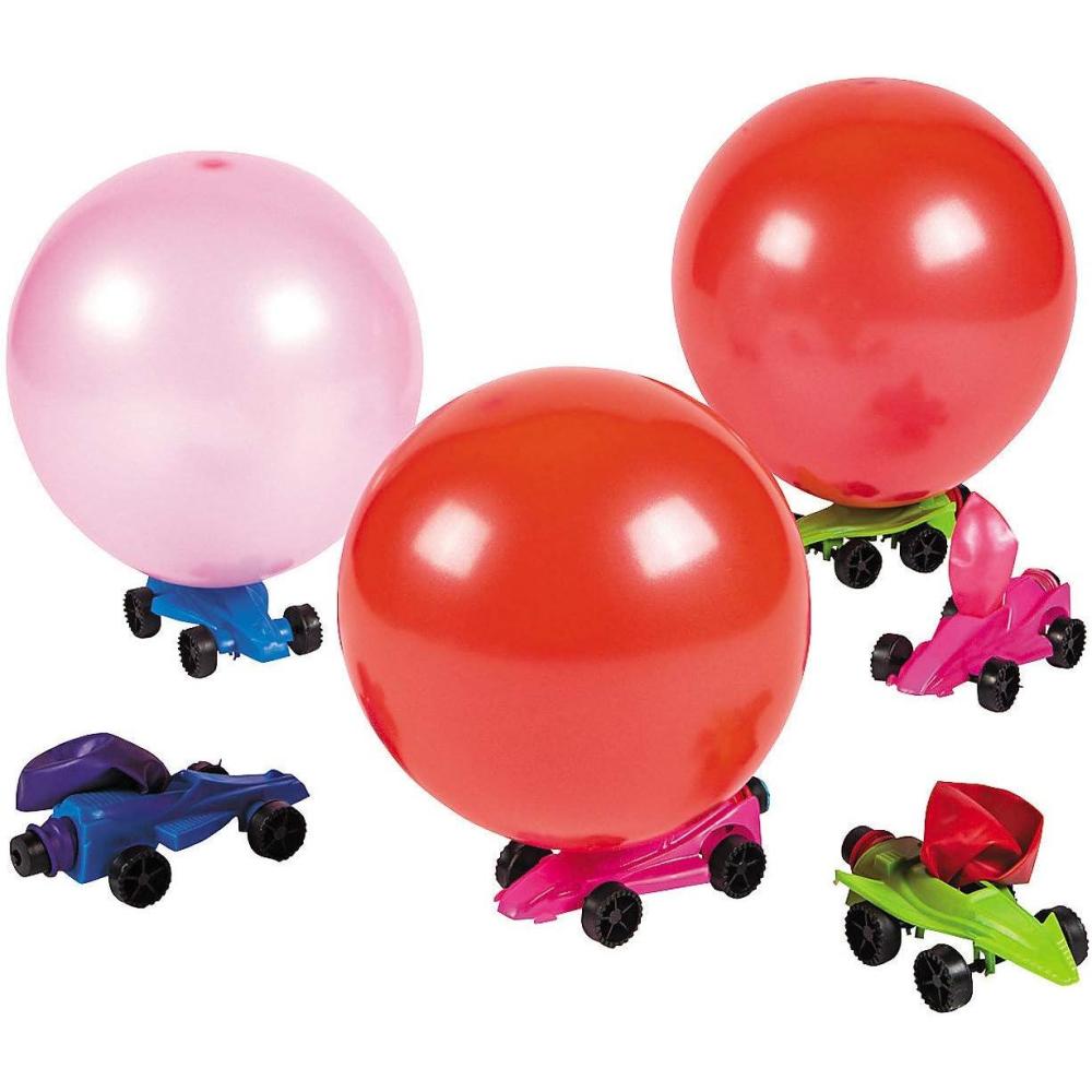 imageCar Balloon Powered Racers set of 12 balloon launcher toys Fun Party Toys and Gifts for Kids