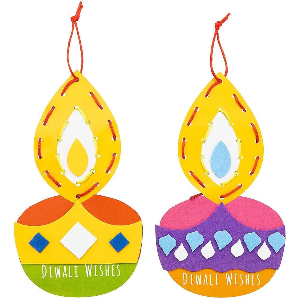 imageDiwali Wishes Lacing Craft Kit  Makes 12