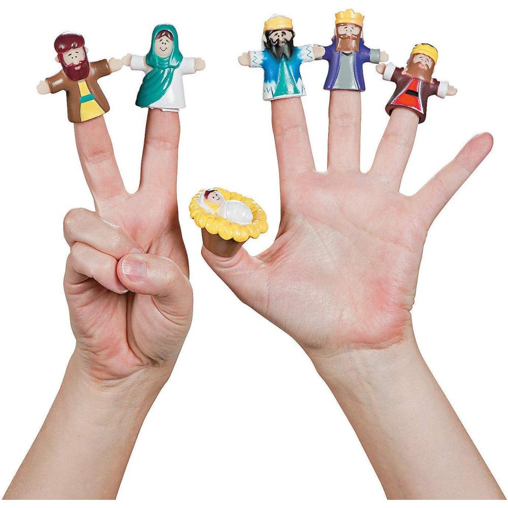 imageFun Express  Nativity Finger Puppets 2dz for Christmas  Toys  Character Toys  Finger Puppets  Christmas  24 Pieces
