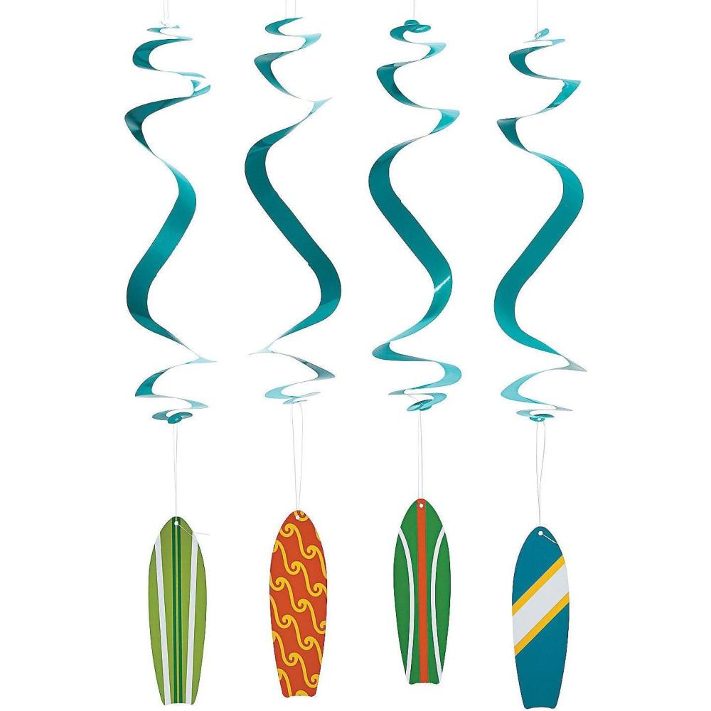 imageFun Express  Surfs Up Birthday Hanging Swirls  Party Decorations  Spirals ampamp Swirls  12 Pieces  Perfect for BeachThemed Celebrations