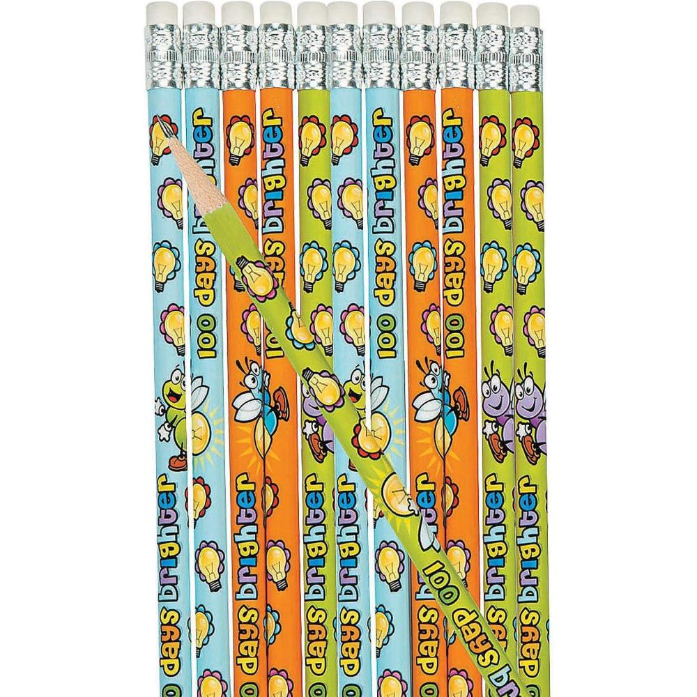 imageFun Express 100 Days Brighter Pencils2 Dz  24 Pieces  Educational And Learning Activities For Kids