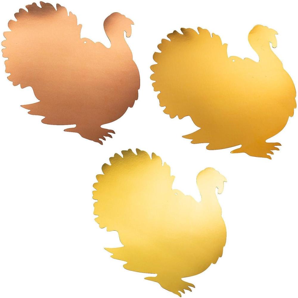 imageFun Express 12quot Metallic Foil Turkey Cutouts  12 Pc