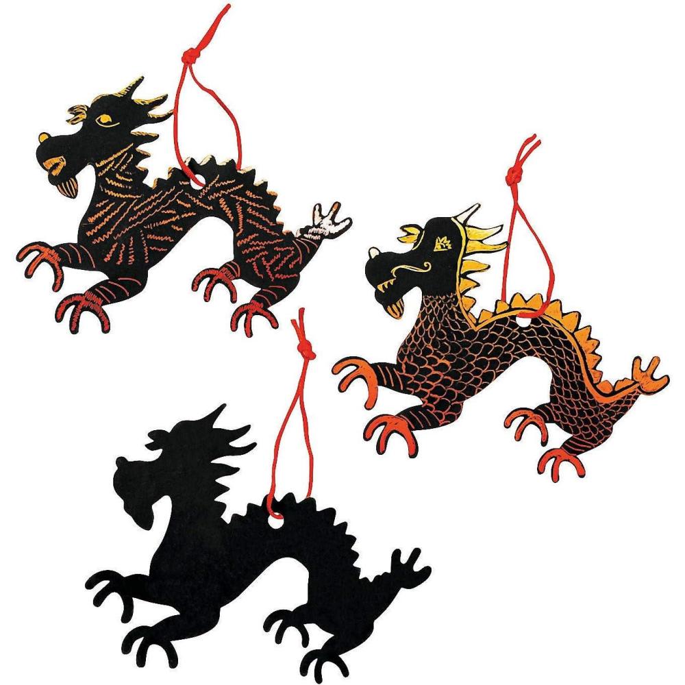 imageFun Express 2025 Magic Color Scratch Chinese New Year Dragons  24 Pieces