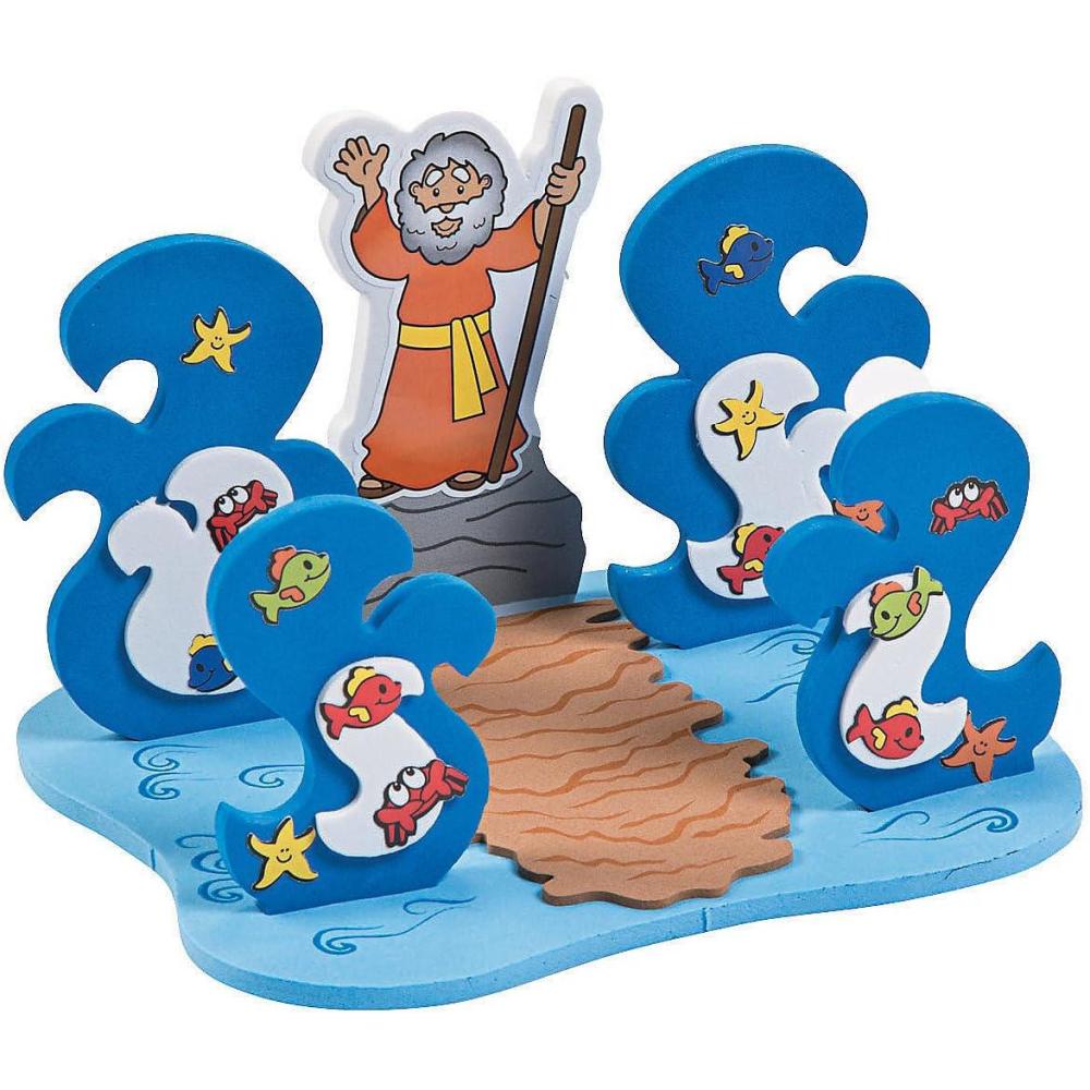 imageFun Express 3D Floating Parting of the Red Sea Craft Kit  6 34 x 3 34  Foam  Multicolor  Pack of 12