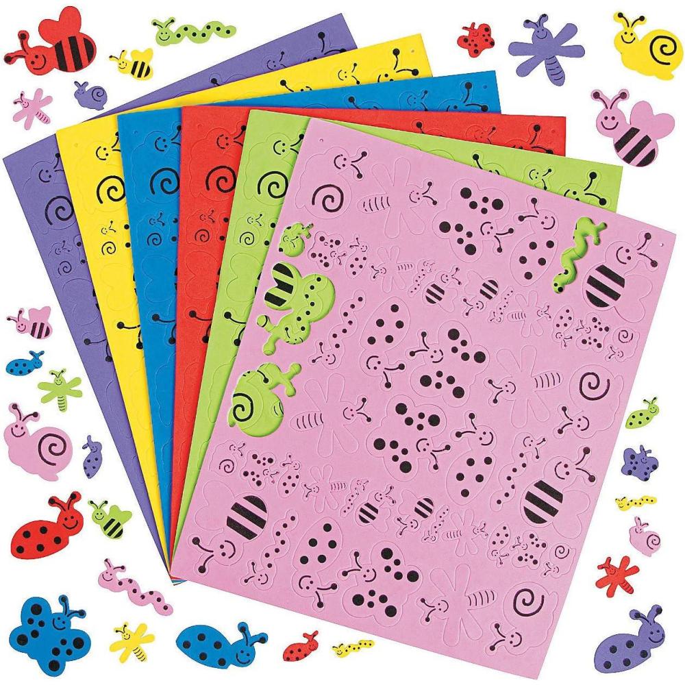 imageFun Express Assorted Bug Shape Foam SelfAdhesive Craft Stickers  Fun Craft Supplies for DIY Projects Scrapbooking Kids Crafts ampamp Creative Activities  Perfect for Arts ampamp Crafts  500 Pieces