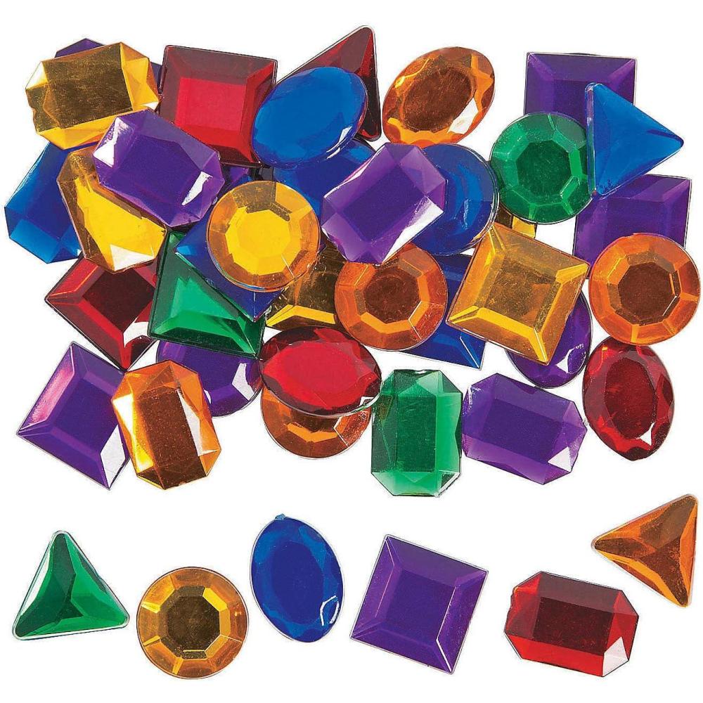 imageFun Express Bulk Geometric Jewels with Adhesive Back 500 Pieces  DIY Crafts for Kids
