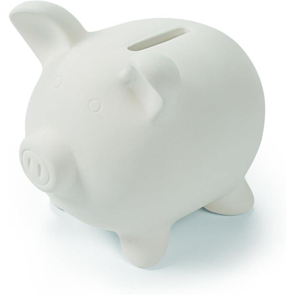 imageFun Express Ceramic Piggy Banks for Kids 12 Pack  DIY Paint Your Own Coin Bank Set  Unglazed White 4x3 inch Savings Banks for Girls ampamp Boys  Arts ampamp Crafts Kit for School Birthday Parties ampamp Home