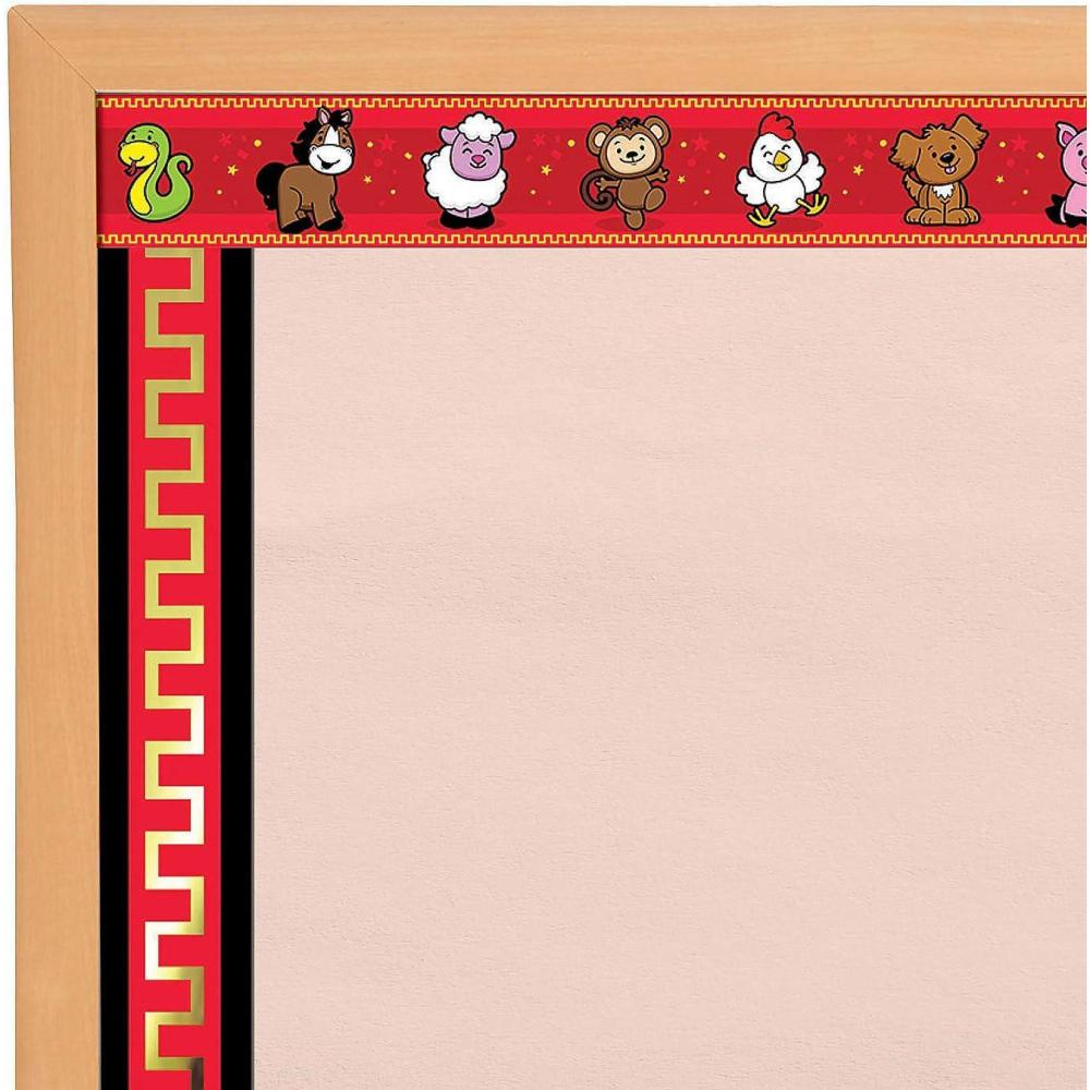 imageFun Express Chinese New Year DoubleSided Bulletin Board Borders  12 Pieces