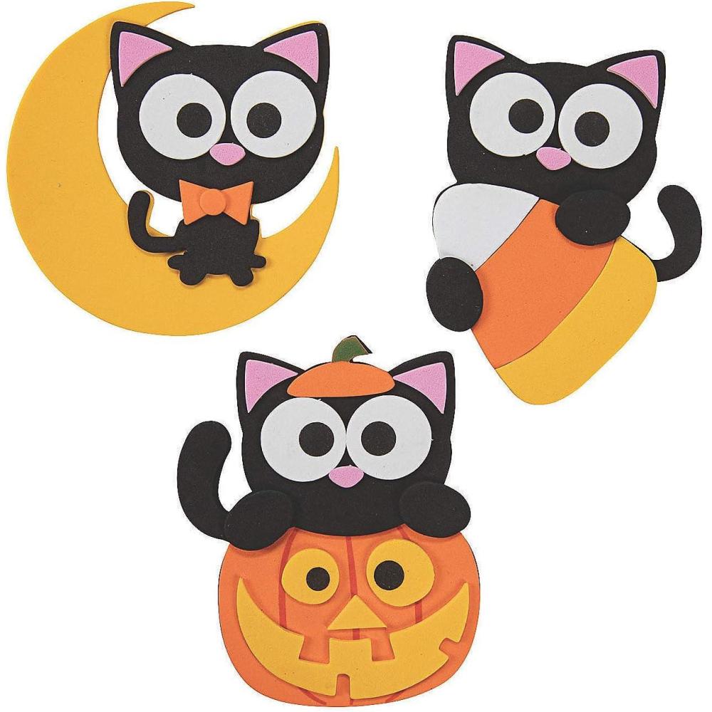 imageFun Express Halloween Cat Magnet Craft Kit  Craft Kits  12 Pieces