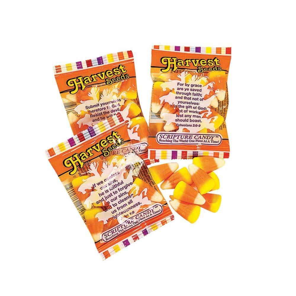 imageFun Express Harvest Seeds Candy Corn Individual Packets Bulk  17 Pack Halloween Candy Individually Wrapped with Scripture  Fall Treats for Trick or Treat Autumn Parties ampamp Church Events