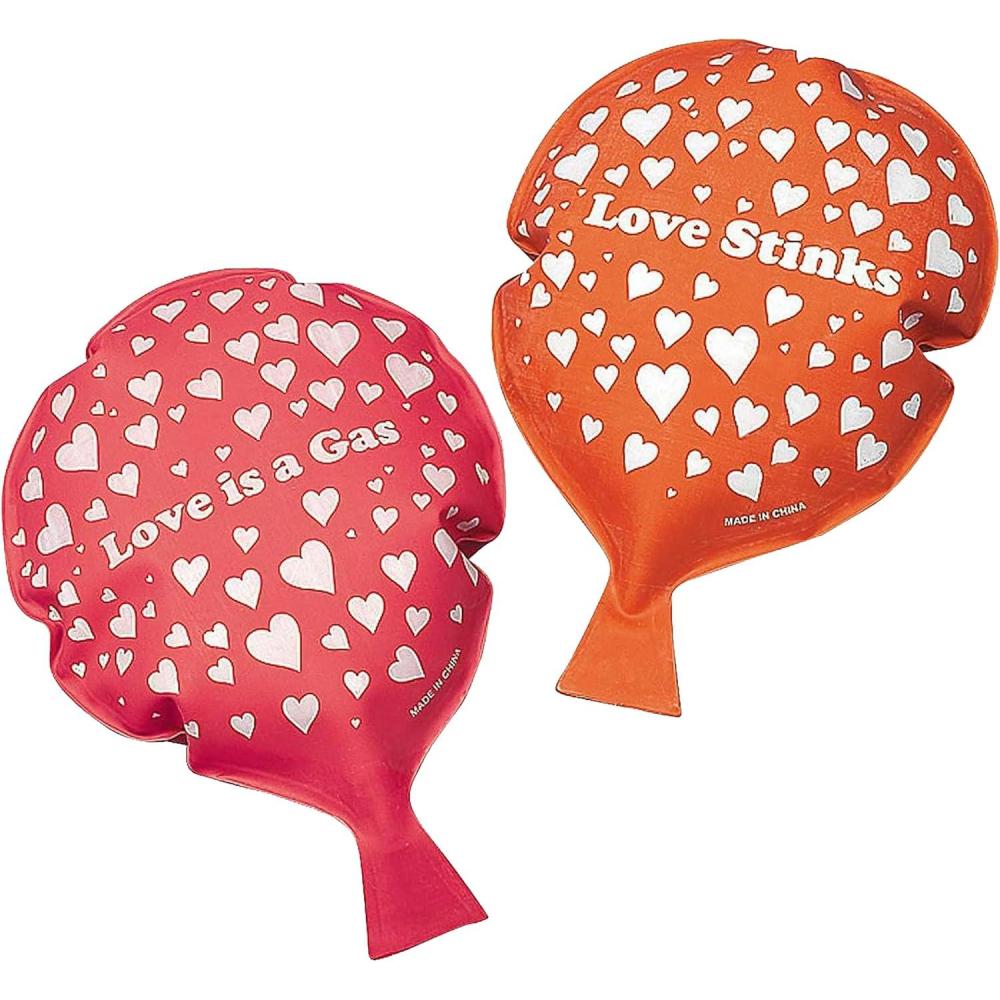 imageFun Express Love Stinks Whoopee Cushions  Set of 12  Valentines Day and Gag Party Favors
