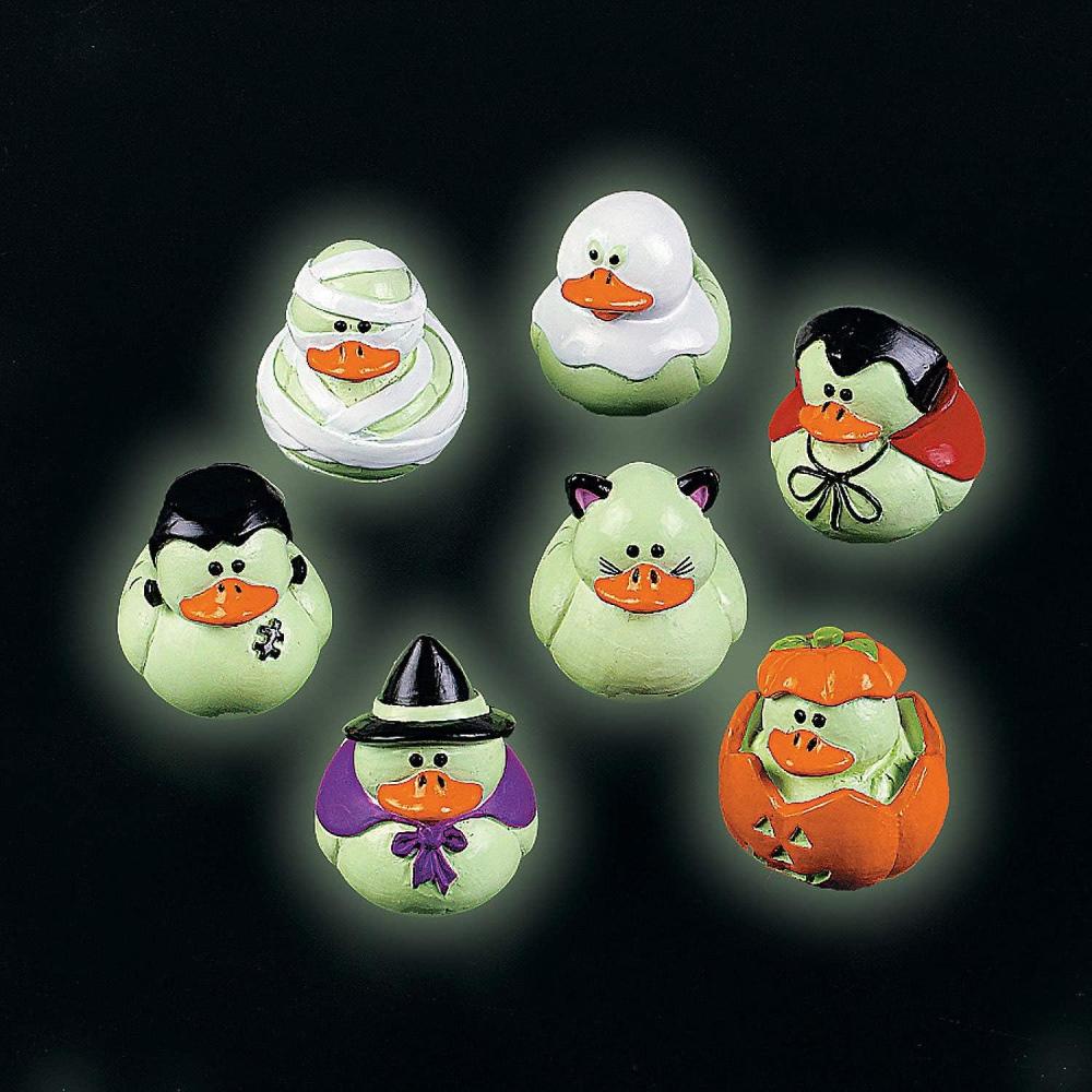 imageFun Express Mini GlowinTheDark Halloween Rubber Duckies 24 Pieces  TrickorTreat Favors giveaways Novelty Party Decorations