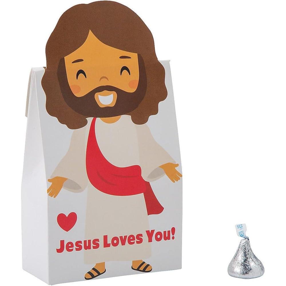 imageFun Express Religious Jesus Loves You Treat Bags 3 12quot x 6quot  12 Pc