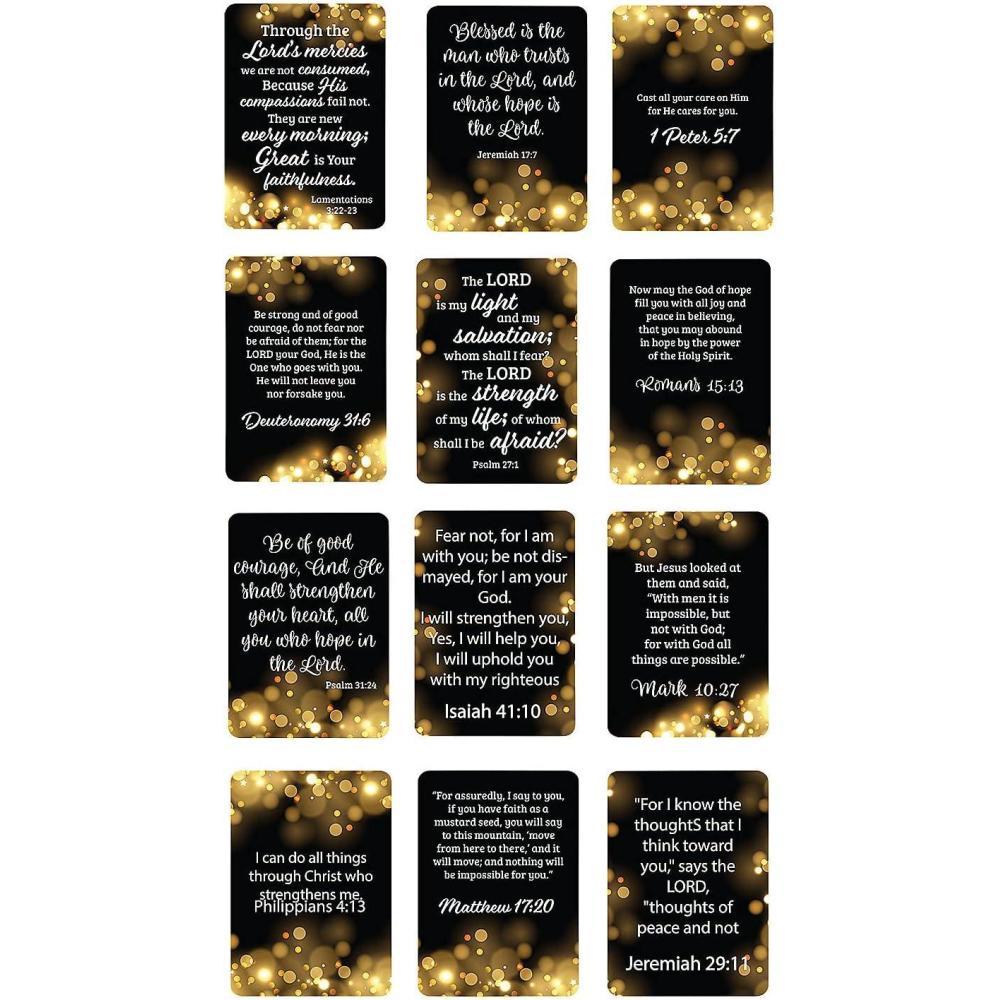 imageFun Express Religious New Years Eve Bible Verse Wallet Card Assortment 144 Pieces