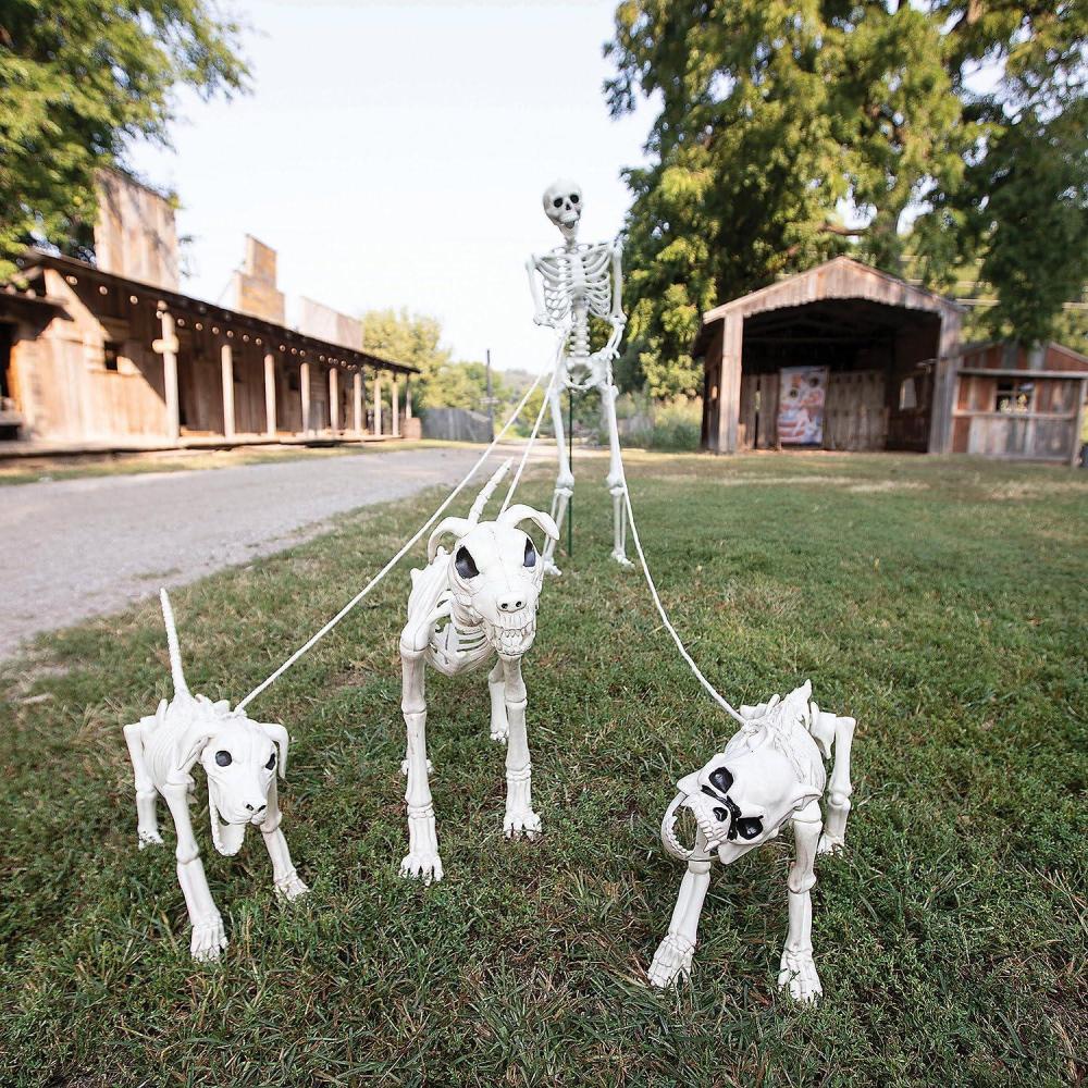 imageFun Express Skeleton Dog Walker Halloween Decorating Kit  4 Pc