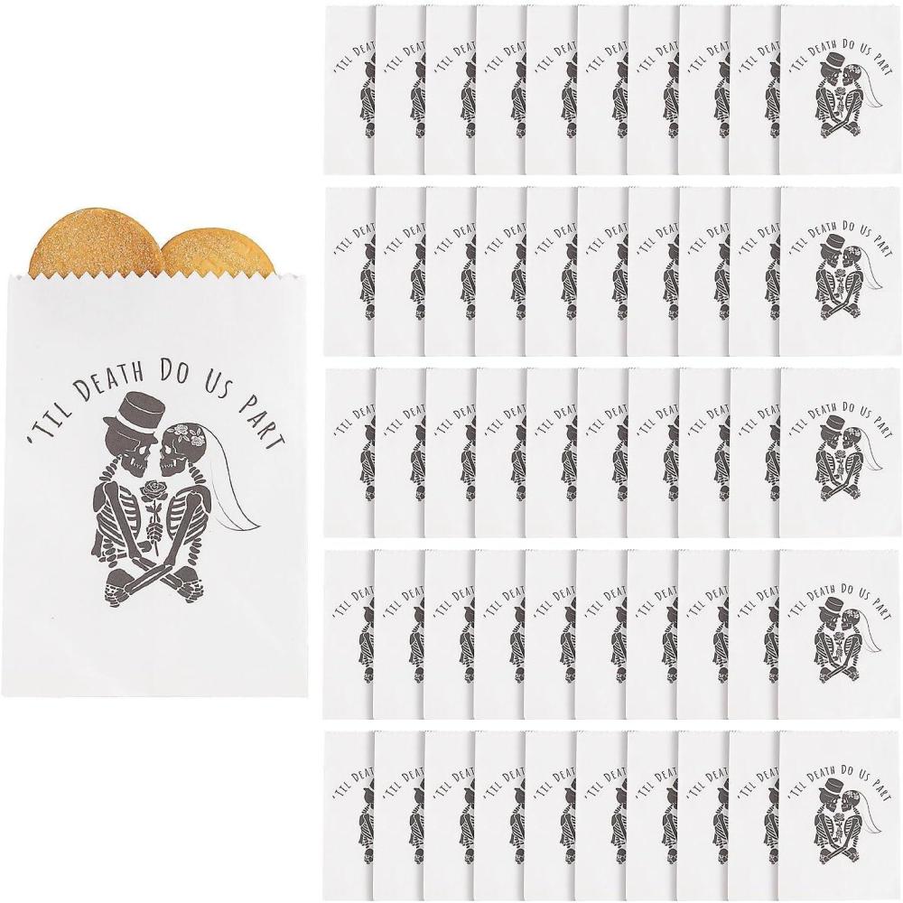 imageFun Express Til Death Do Us Part Halloween Wedding Paper Treat Bags Bulk 50 Pieces