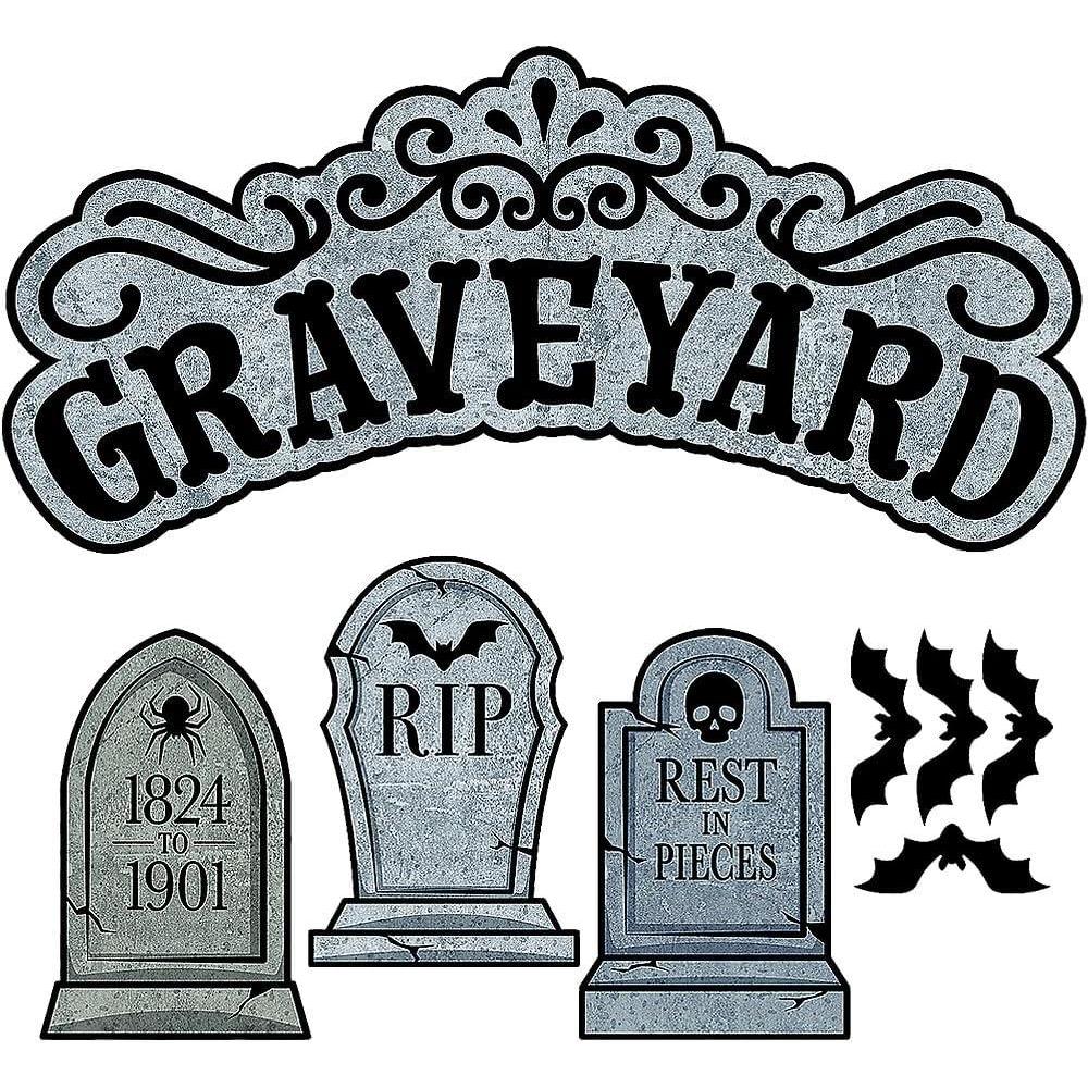 imageFun Express Value Graveyard TrunkorTreat Decorating Kit  8 PcGraveyard