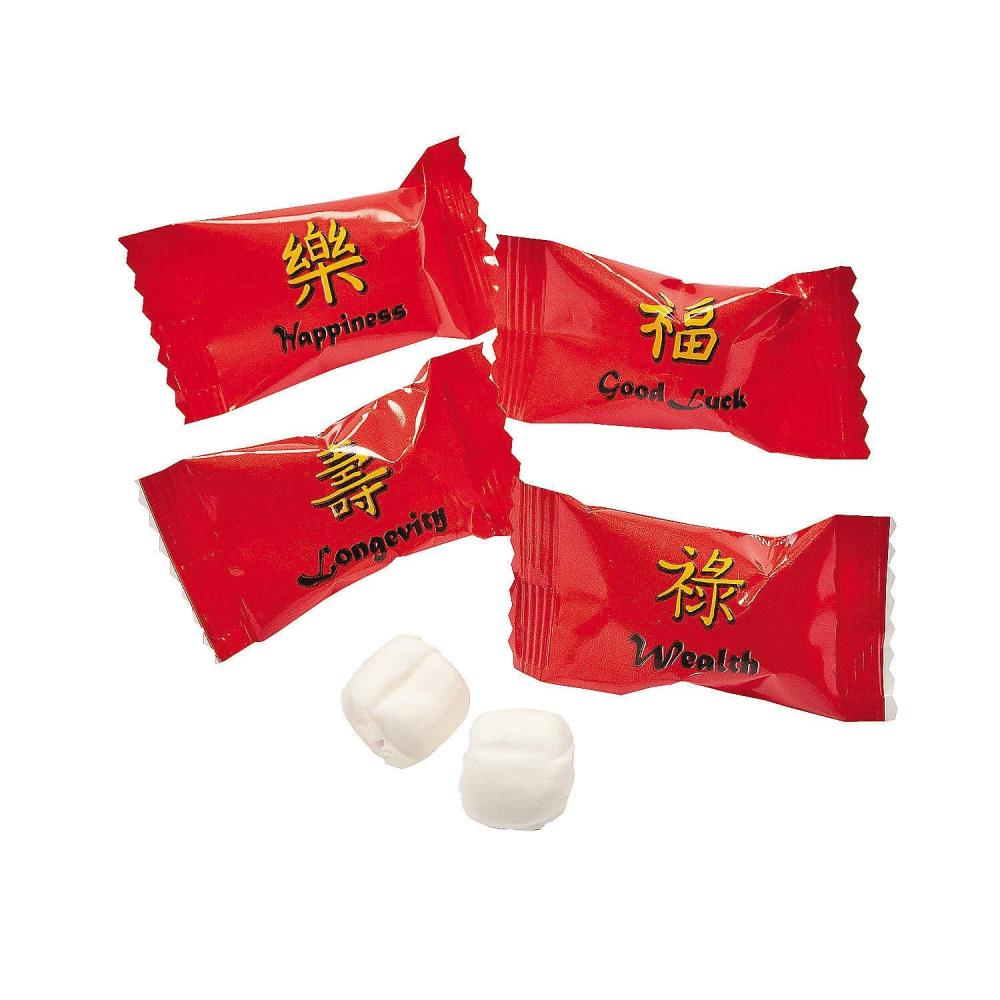 imageFun Express Wedding Favors for Guests Bulk 100  Thank You Buttermints Individually Wrapped Gold ampamp White  Premium Butter Mints for Bridal Shower Party Favors ampamp Special Occasions  108 CountMint