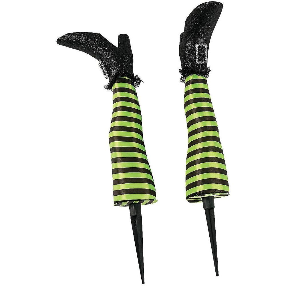 imageFun Express Witch Legs Yard Stakes Halloween Decorations Outdoor  2 Pack Crashing Witch Decor 18quot Foam Stakes for Front Yard Lawn ampamp Garden  Funny Upside Down Witches Legs Halloween Decorations