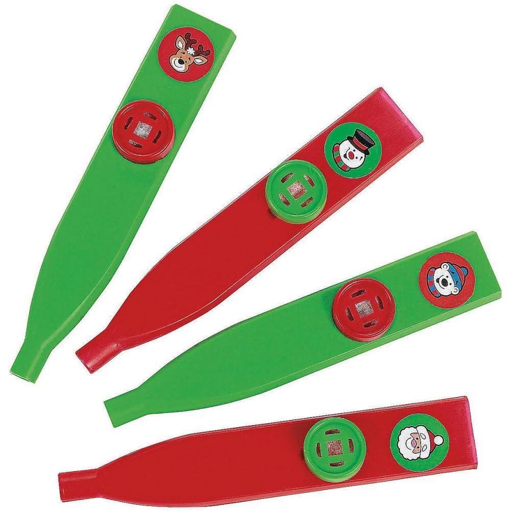 imageHoliday Kazoos Set of 24 for Christmas  Toys  Noisemakers  Kazoos ampamp Whistles  Christmas  24 Pieces