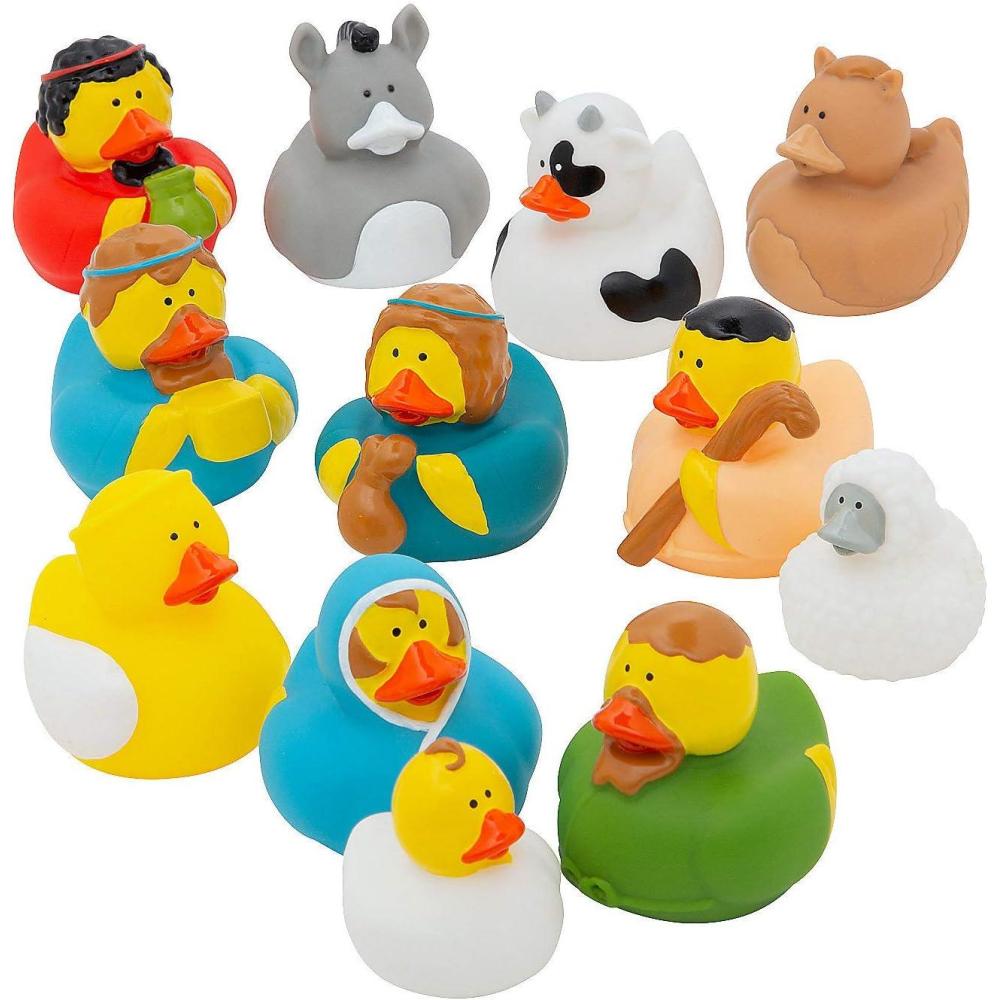 imageNativity Rubber Duckies for Christmas  Set of 12  Holiday Decor Toys and Stocking Stuffers for Kids