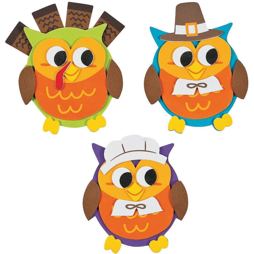 imageOwl Thanksgiving Foam Magnets Craft Kit 12  Crafts for Kids and Fun Home Activities