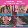 6 ft. Pink Life-Size Jeweled Mermaid Plastic Skeleton Halloween Decoration