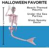 6 ft. Pink Life-Size Jeweled Mermaid Plastic Skeleton Halloween Decoration