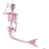 6 ft. Pink Life-Size Jeweled Mermaid Plastic Skeleton Halloween Decoration