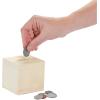 DIY Unfinished Wood Block Bank – Makes 12 – Crafts for Kids and Fun Home Activities