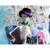 Fun Express 5 Foot Life Size Skeleton Halloween Decorations Outdoor – Posable Full Body with Movable Joints for Yard, Haunted House Props & Indoor Scary Decor | Premium Plastic Construction