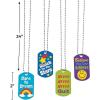 Fun Express Award Dog Tag Necklaces Set – Perfect for Kids’ Educational Activities, Learning Games, and Celebrations – 12 Pieces