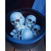 Fun Express Bag of Bones Realistic Bulk Skeleton Skulls 5 Inch – Premium Halloween Skull Decor for Party, Bar & Table Decorations | White Plastic Human Skull Heads 12 Pack for Crafts & Yard Display