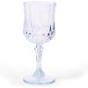 Fun Express Bulk Clear Plastic Patterned Wine Glasses, 48 Pieces, Wedding, Reception, Grand Event Party Supplies