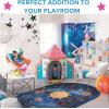 Fun Express Cardboard Playhouse Rocket Ship Toy for Kids – 5 Foot Color Your Own Spaceship for Indoor Play | White Cardboard House to Color for Toddler Activities & Creative Arts Projects