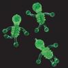 Fun Express Glow in The Dark Sticky Tumbling Skeletons (Bulk Set of 48) Halloween Party Toys – Glow in The Dark