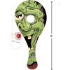 Fun Express Halloween Eyeball Catch Paddle Ball Games – 4.5” x 9” Monster-Themed Fun for Parties, Prizes & Trick-or-Treating – 12 Pieces