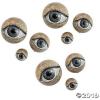 Fun Express Halloween Eyeballs Decorations – 9 Realistic Plastic Eyeball Orbs in 3 Sizes | Spooky Decor for Fireplace Mantle, Halloween Bowl Filler & Elegant Holiday Party Props | Premium Foam Core