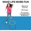 Fun Express Large 20 Inch Obstacle Course Agility Rings Set of 6 – Professional PE Equipment for Elementary School Physical Education | Carnival Games Ring Toss for Kids Outdoor Play & Field Day