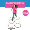 Fun Express Large 20 Inch Obstacle Course Agility Rings Set of 6 – Professional PE Equipment for Elementary School Physical Education | Carnival Games Ring Toss for Kids Outdoor Play & Field Day