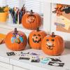 Fun Express Large Foam Pumpkin Decor 9″ x 8.25″ – Paintable Craft Pumpkins for Halloween, Thanksgiving & Fall Decorating | Indoor Outdoor Artificial Pumpkins for Porch & Mantel