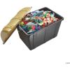 Fun Express Large Plastic Toy Treasure Chest – Premium Classroom Storage Prize Box for Teachers | Pirate-Themed Reward Container with Secure Lid | Black & Gold Design | 19″ x 11.5″ x 11″ Capacity