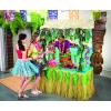 Fun Express Luau Tabletop Tiki Bar Hut 4×5 Feet – Hawaiian Party Decorations for Tropical Beach Pool Summer Birthday Celebrations | Portable Outdoor Island Theme Decor Kit with Raffia Cover