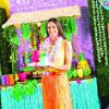 Fun Express Luau Tabletop Tiki Bar Hut 4×5 Feet – Hawaiian Party Decorations for Tropical Beach Pool Summer Birthday Celebrations | Portable Outdoor Island Theme Decor Kit with Raffia Cover