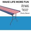Fun Express Patriotic Fitted Rectangle (37″ X 80″) Disposable Plastic Tablecloth, Table Cover – Patio, 4th of July, Patriotic Party Supplies