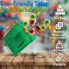 Fun Express Reusable Grocery Bags Bulk 50 Pack – Large Shopping Bags with Handles for Groceries | Foldable Tote Bags in Multiple Colors | Heavy-Duty Plastic Material for Farmers Market & Daily Use